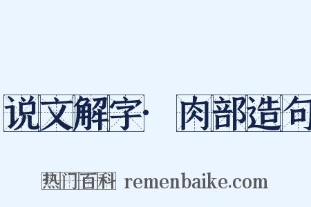 说文解字·肉部造句是什么意思的图片